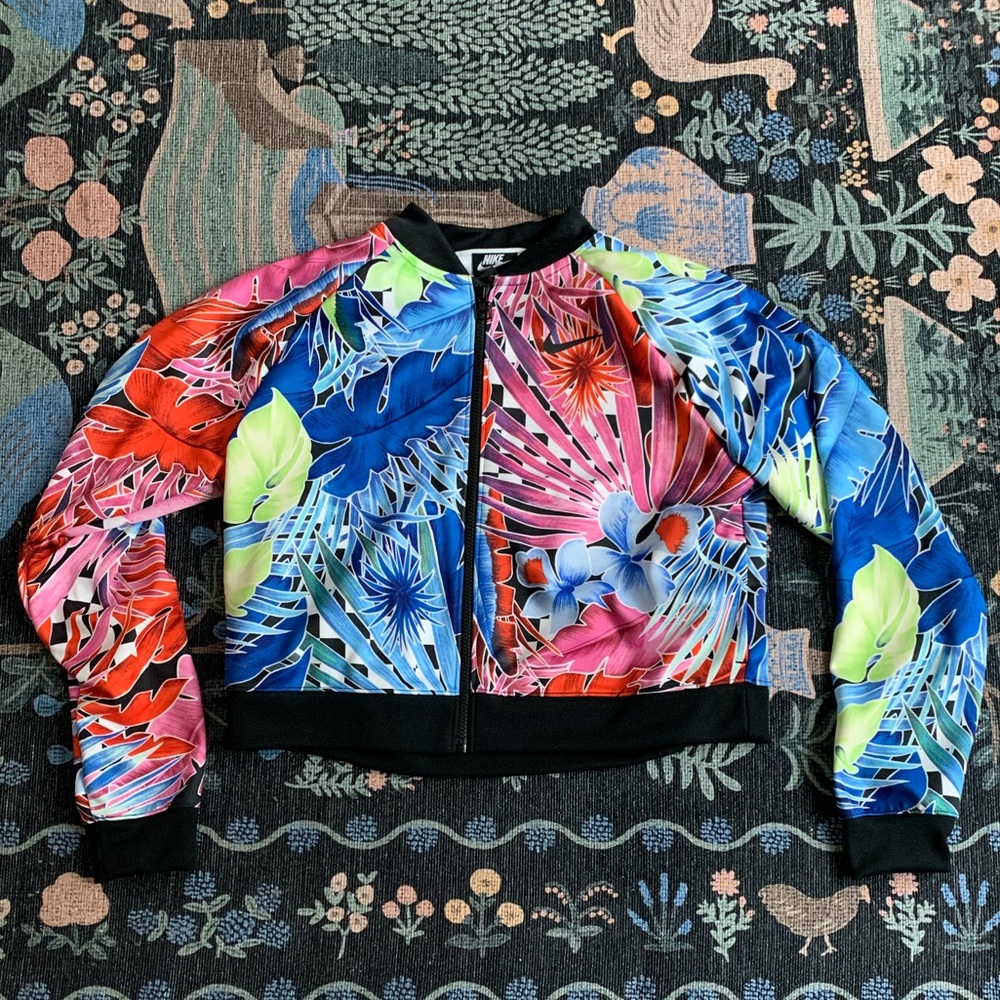 Nike Tropical Print Bomber Jacket